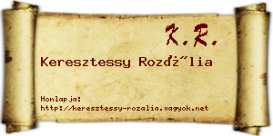Keresztessy Rozália névjegykártya