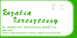 rozalia keresztessy business card